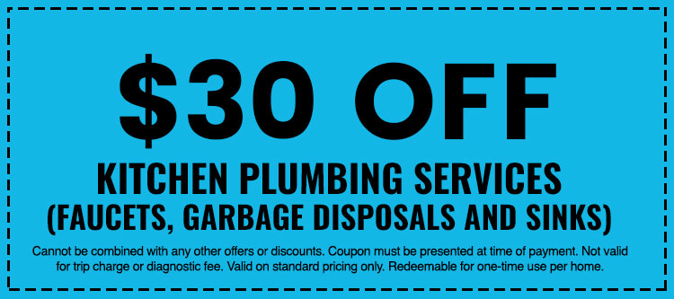 Discounts on Kitchen Plumbing Services